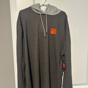 Colosseum Clemson Tigers Gray Hooded Sweatshirt